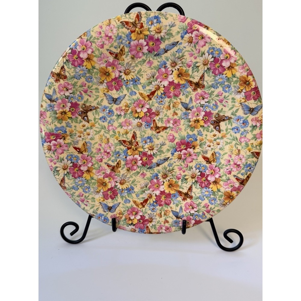Vintage 30s Wade Heath England Butterfly Chintz Decorative Plate 9" Grandmacore